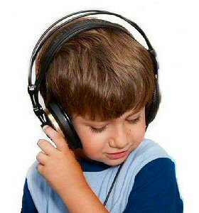 photo of boy wearing headphones, image 2